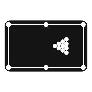 Billiards pool table abstract icon illustration Stock Illustration