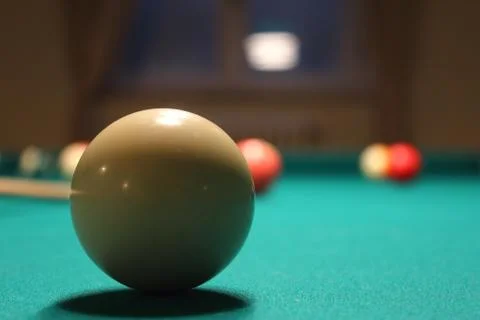 Billiards - pool table with balls and shadows Stock Photos