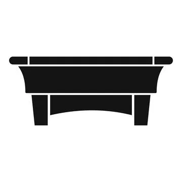 Billiards pool table game equipment silhouette icon Stock Illustration