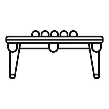 Billiards pool table game outline icon 스톡 일러스트