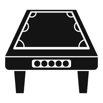 Billiards pool table playing game icon vector Stock Illustration