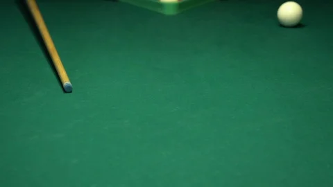Billiards, preparing triangle lot of balls Stock Footage 92818386