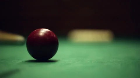 Billiards table and balls Stock Footage 61805592