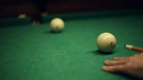 Billiards table and balls Stock Footage 61805912