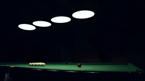Billiards table and balls Video stock 61806252