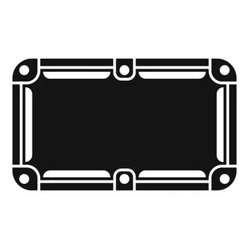 Billiards table black icon top view 스톡 일러스트
