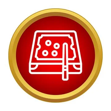 Billiards table icon with pool cue and balls Illustrazione stock