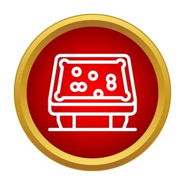 Billiards table icon representing pool game leisure activity Illustrazione stock