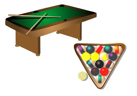 Billiards table Stock Illustration