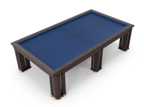 Billiards table isolated on white background. 3D illustration Illustrazione stock