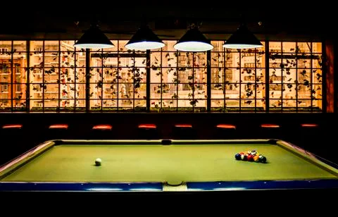 Billiards table Stock Photos