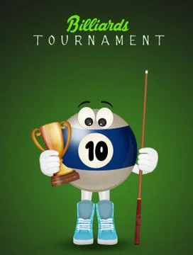 Billiards tournament Stock Illustration