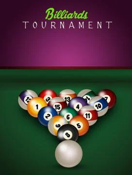 Billiards tournament Stock Illustration
