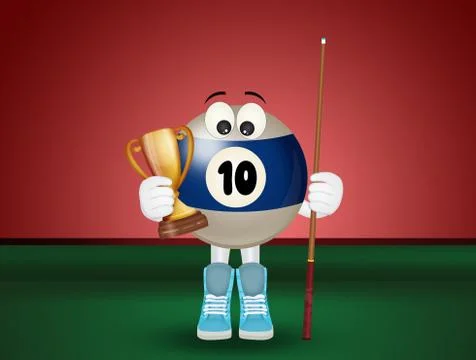 Billiards tournament Stock Illustration