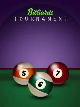 Billiards tournament Stock Illustration