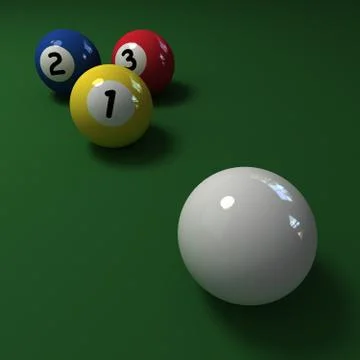 Billiards trio Stock Illustration