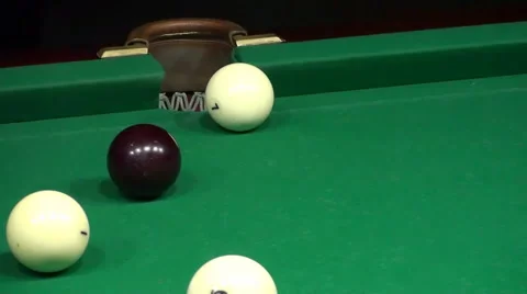 Billiards Wrong Blow (deviated kick) 스톡 동영상 48844548