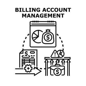 Billing account management optimizing financial process and planning 스톡 일러스트