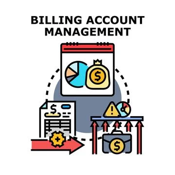 Billing account management optimizing financial process and planning Stock Illustration