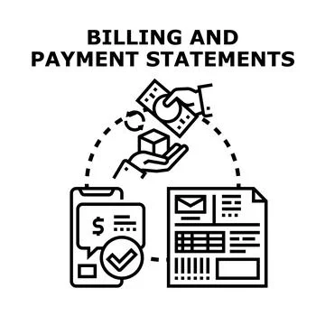 Billing and payment statements vector concept illustration Stock Illustration