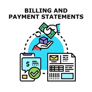 Billing and payment statements vector concept illustration Stock Illustration