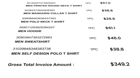 Billing Counter Invoice Total Payment Checkout Animation 4K Vidéo 333559499