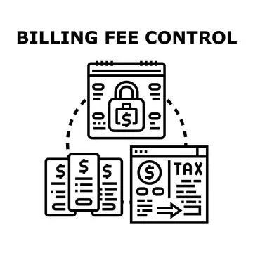Billing fee control management concept vector illustration Stock Illustration