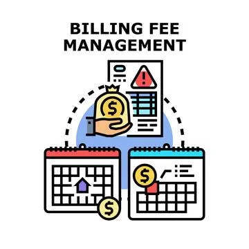 Billing fee management vector concept illustration Stock Illustration