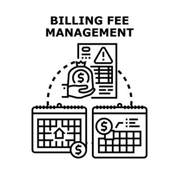 Billing fee management vector concept illustration Stock Illustration