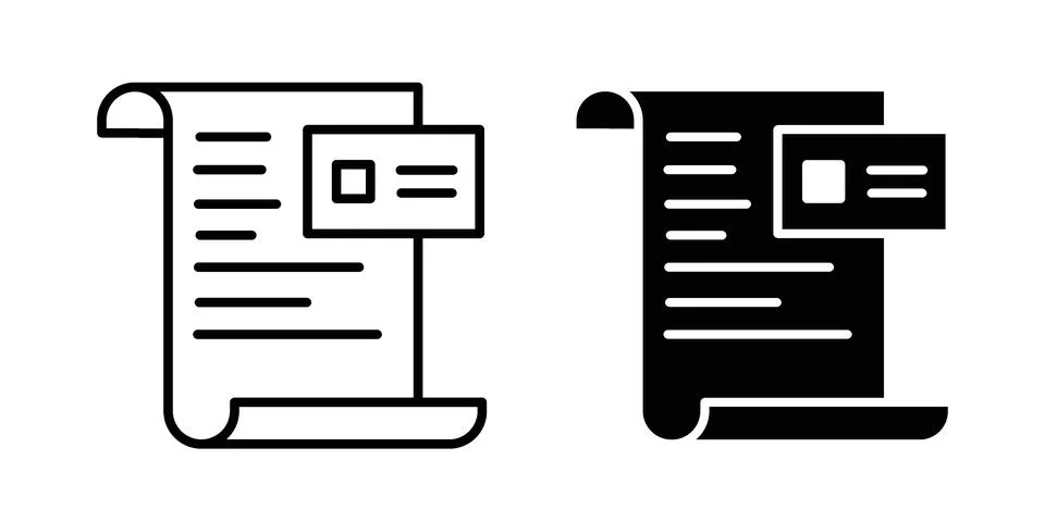 Billing icon bundle for website design projects Stock Illustration