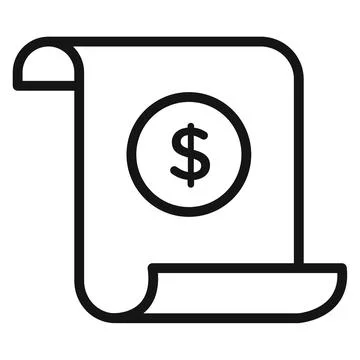 Billing Statement Invoice Icon Perfect for Financial Documentation 스톡 일러스트