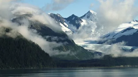 Billings Glacier Mountains Cloud Timelapse Vídeo Stock 11884704