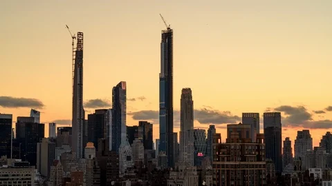 Billionaire's Row Construction IV Stock Footage 125958517