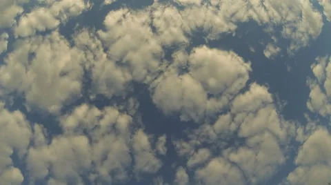 Billowy Cloud Formations Stock Footage 64684961