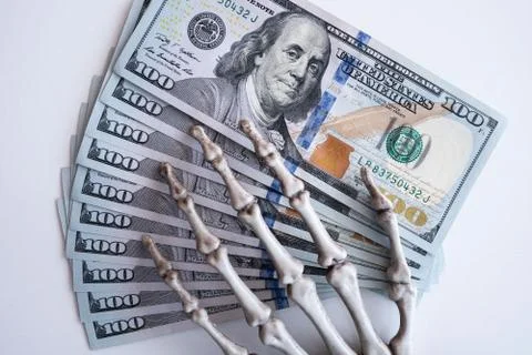 Bills $ 100 are on the table. Illustrazione stock