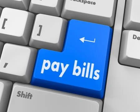 Bills button Stock Illustration