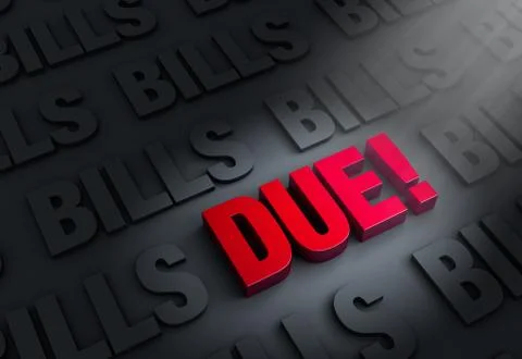 Bills come due! Illustrazione stock