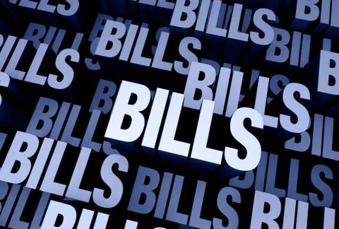Bills Everywhere Illustrazione stock