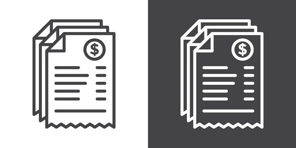 Bills icon Stock Illustration