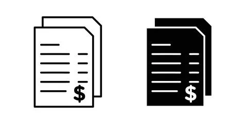 Bills icon vector art Illustrations Illustrazione stock