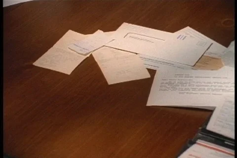 Bills past due Stock Footage 137171