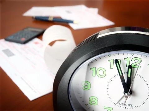 Bills paying time Stock Photos