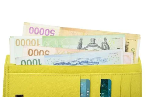Bills in wallet Foto stock