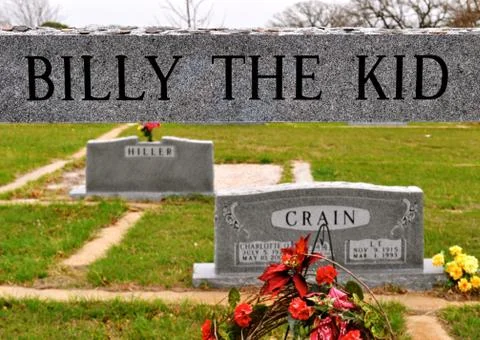 Billy the kid grave marker 写真素材