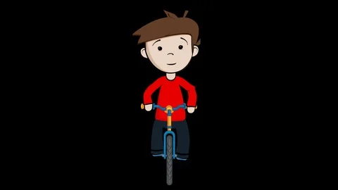 Billy Riding a Bicycle Stock Footage 100076590