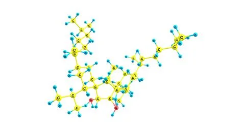 Bilobol molecular structure isolated on white Stock Illustration