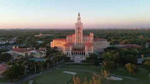 Biltmore Hotel at Sunset Stock Footage 234466631