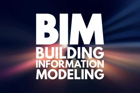 BIM - Building Information Modeling acronym, business concept background Stock Illustration