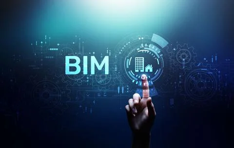 BIM Building Information modeling engineering development software. Stock Photos