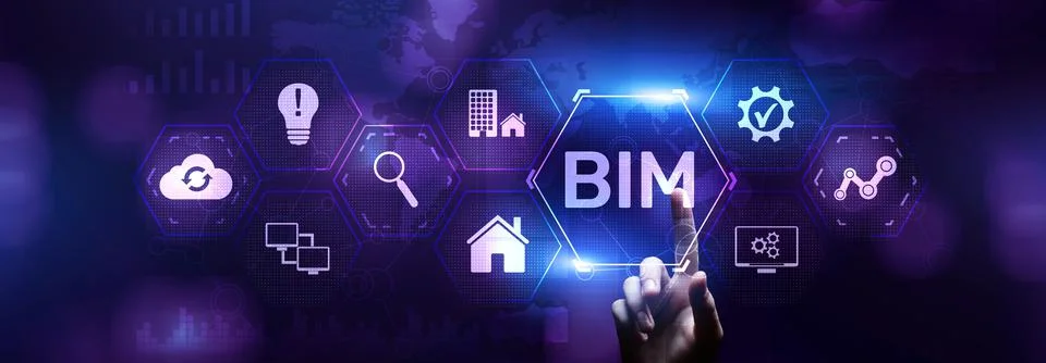 BIM Building Information modeling engineering development software Foto stock